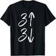 3 Up 3 Down Shirt Fun Cute Baseball Shirt for Moms & Dads T-Shirt - T-Shirt | Black