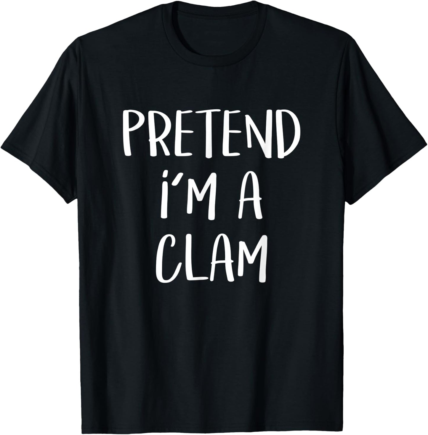 Pretend I'm A Clam Costume Funny Seafood Halloween Party T-Shirt - T-Shirt | Black