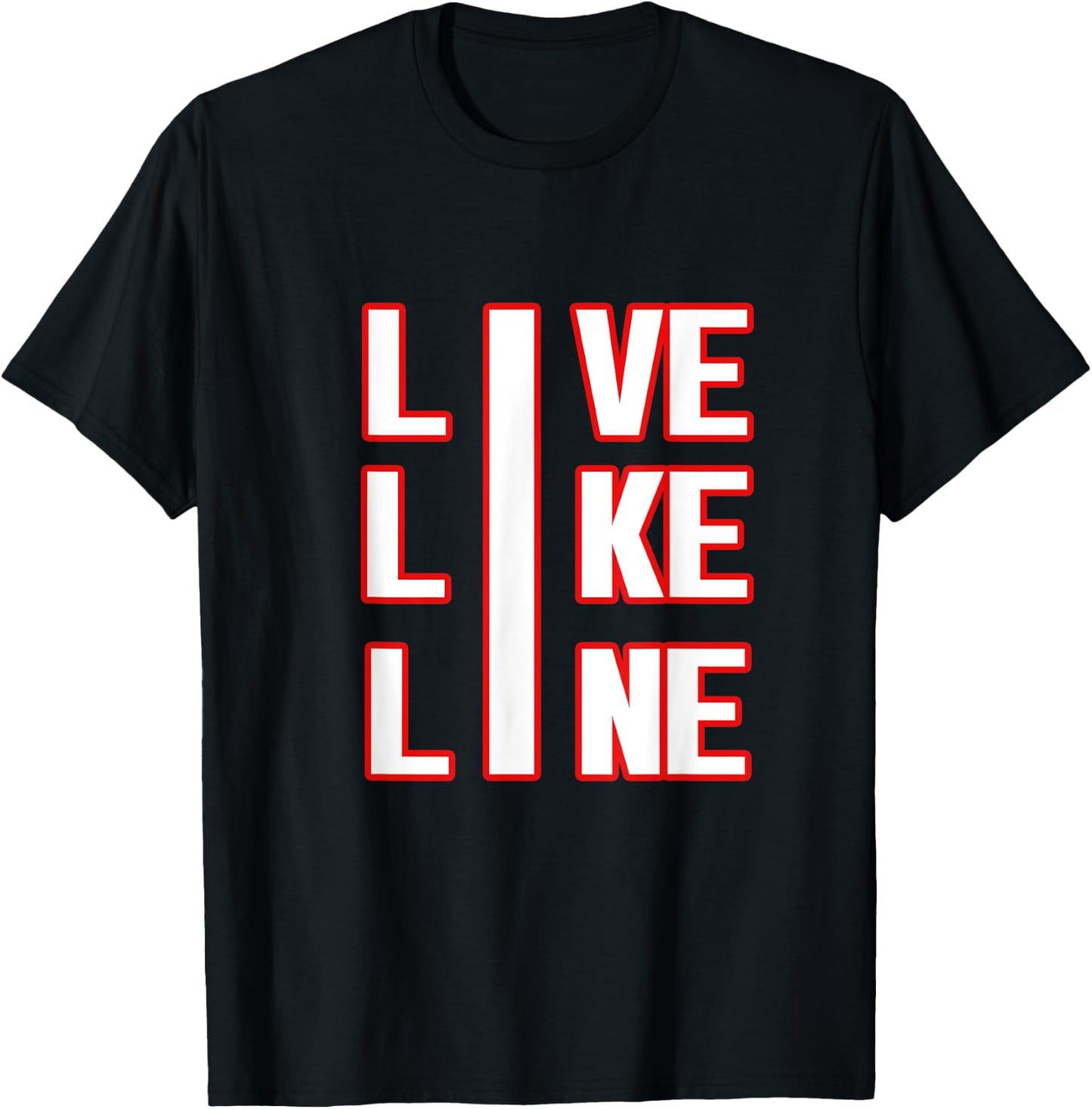 Live Like Line Volleyball shirt 2 T-Shirt - T-Shirt | Black