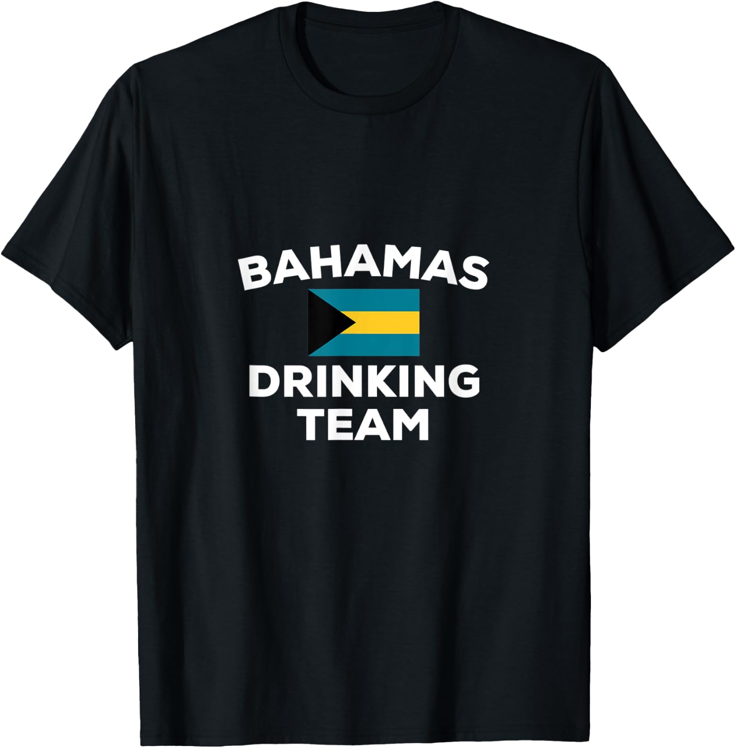 Bahamas Drinking Team Flag Island Beach Funny Beer Party Men Women T-Shirt - T-Shirt | Black