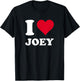 I Heart Joey -Adults I Love Joey Black Small Classic Fit Short Sleeve T-Shirt - T-Shirt | Black