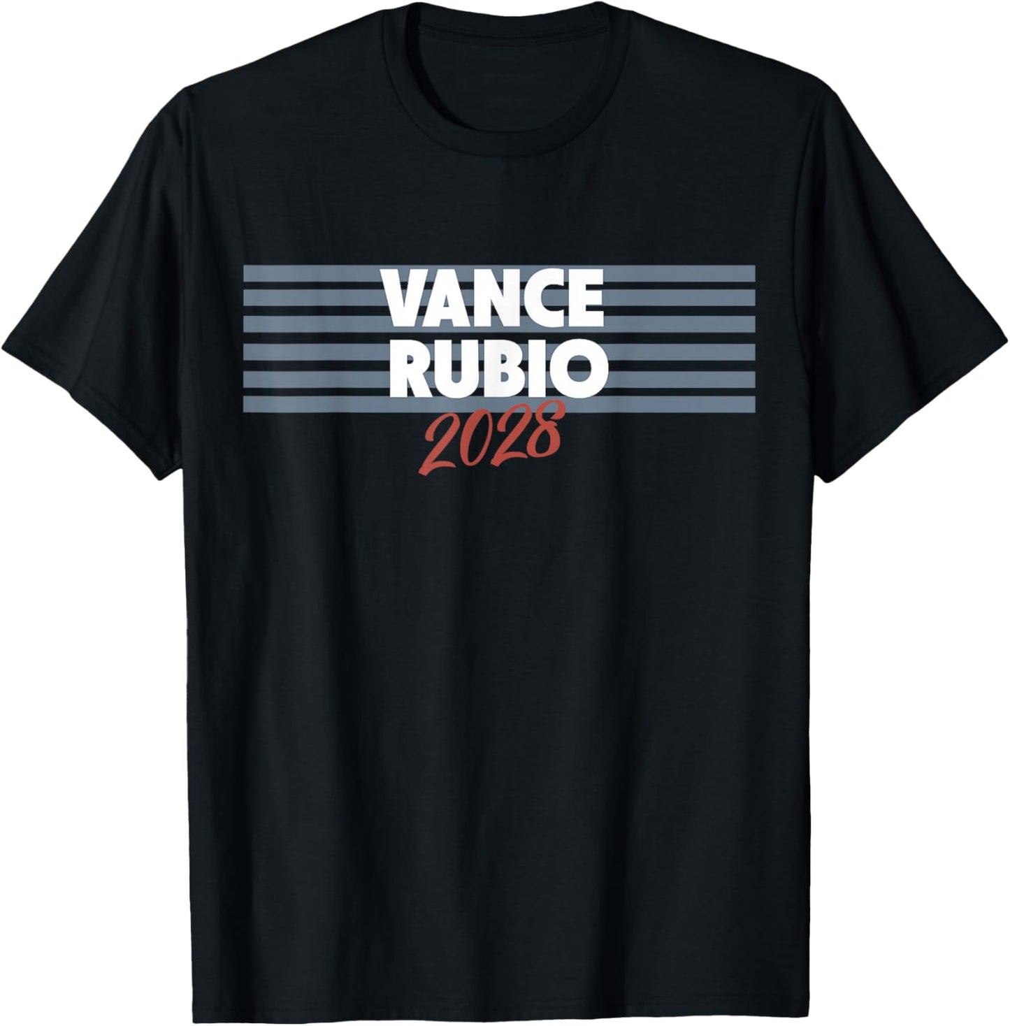 Vance Rubio 2028 for President Retro T-Shirt - T-Shirt | Black
