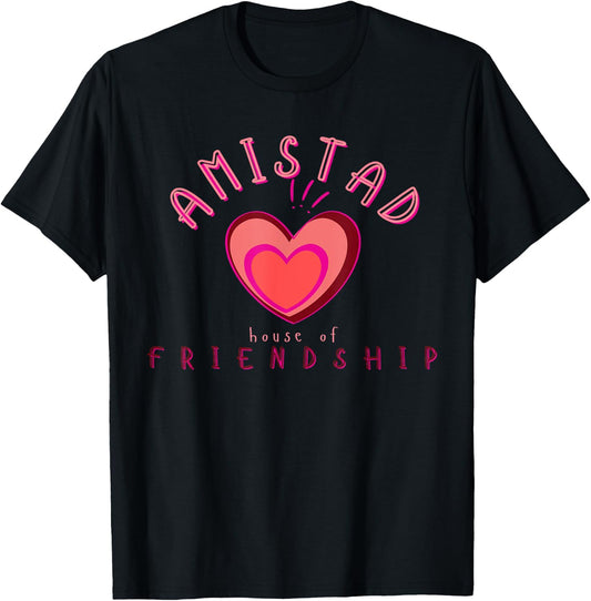 AMISTAD BIG HEART, House of Friendship, RCA Friendly Sprit T-Shirt - T-Shirt | Black