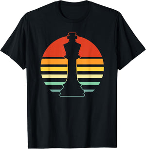 Retro Chess King T-Shirt - T-Shirt | Black