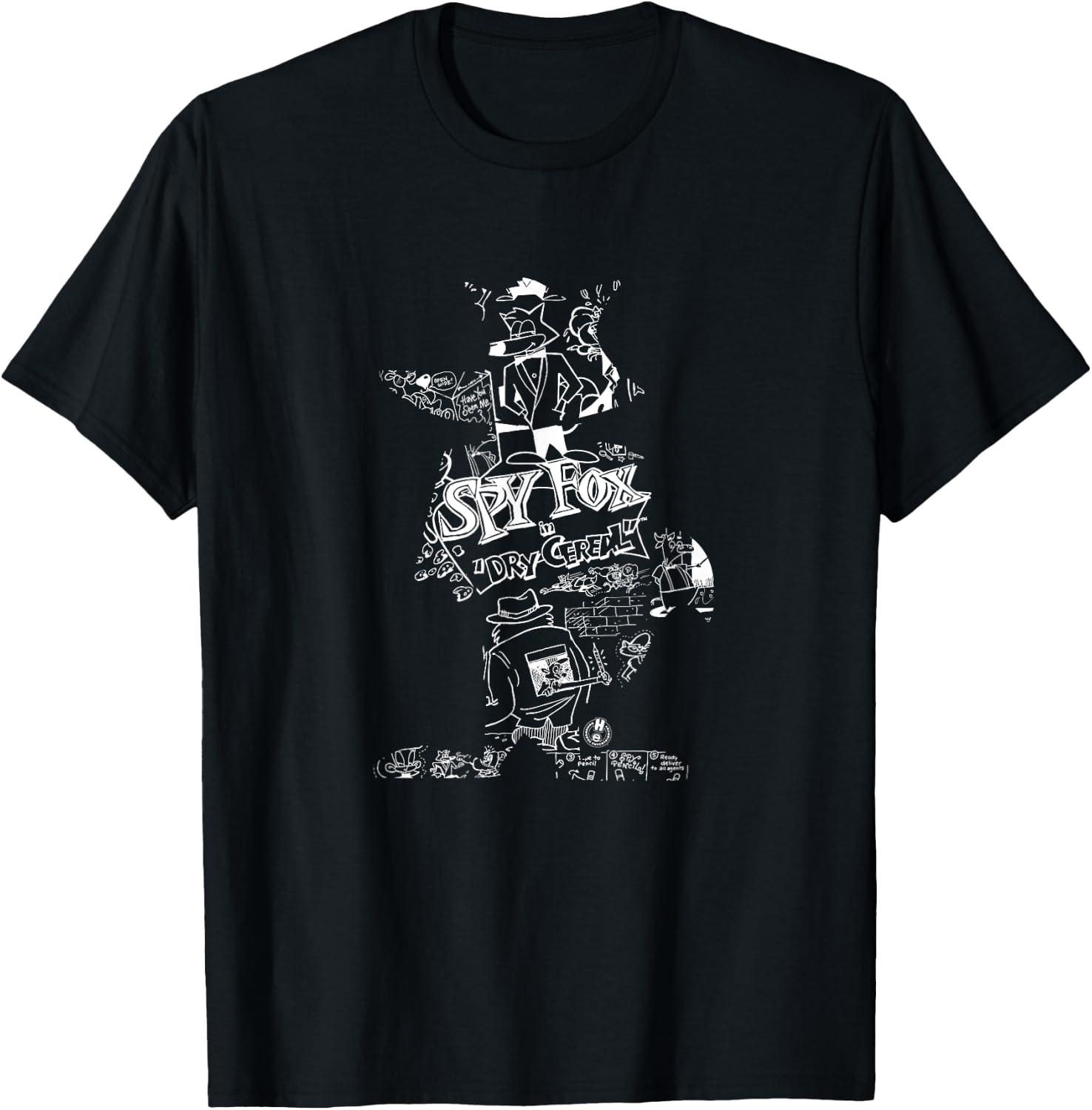 Humongous Entertainment: Spy Fox Silhouette T-Shirt - T-Shirt | Black