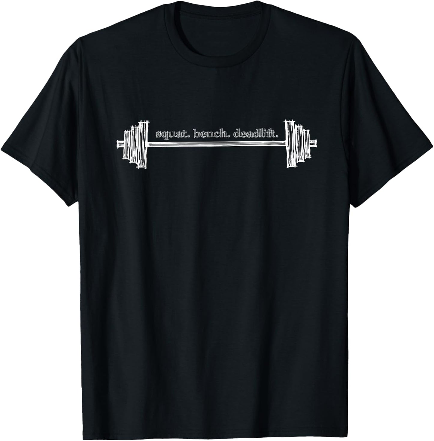 Powerlifting Squat Bench Deadlift Gifts Strength Training Barbell Weightlifting Retro Gym T-Shirt - T-Shirt | Black