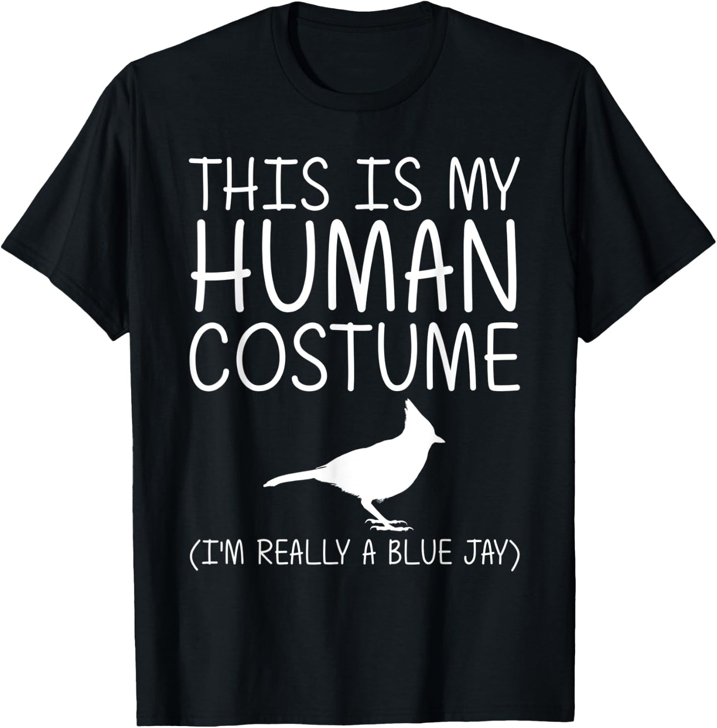 Blue Jay Easy Halloween Human Costume Bird Animal DIY Gift T-Shirt - T-Shirt | Black
