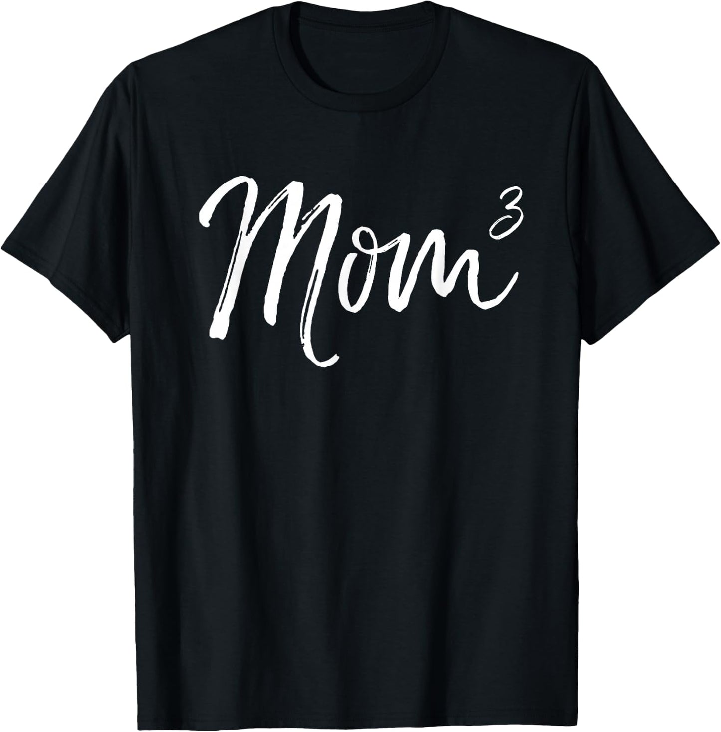 Mom to the Third Power Shirt Cute Pregnancy Announcement T-Shirt - T-Shirt | Black