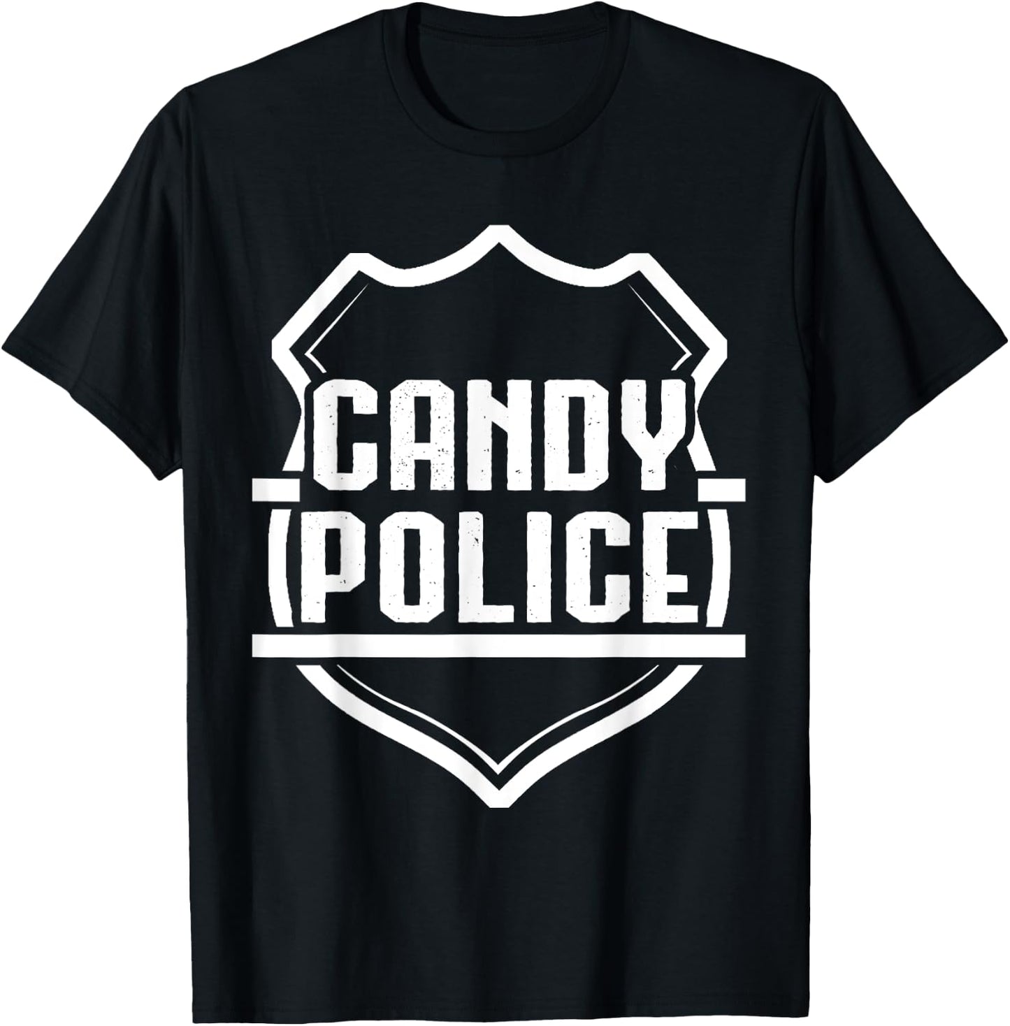 Candy Police Halloween Shirt Costume Gifts Funny T-Shirt - T-Shirt | Black