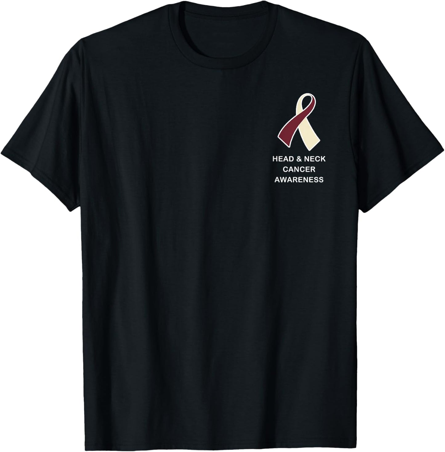 Head and Neck Cancer Shirts Head and Neck Cancer Ribbon T-Shirt - T-Shirt | Black