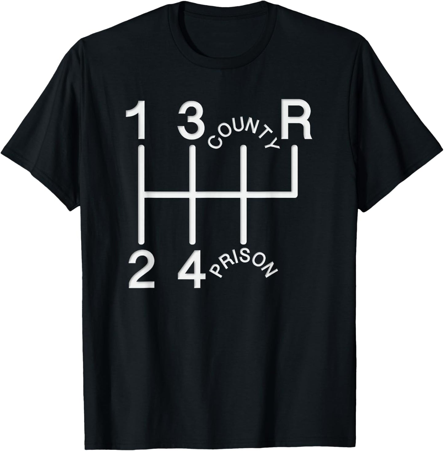 1st 2nd 3rd 4th COUNTY PRISON Shift knob T-Shirt - T-Shirt | Black