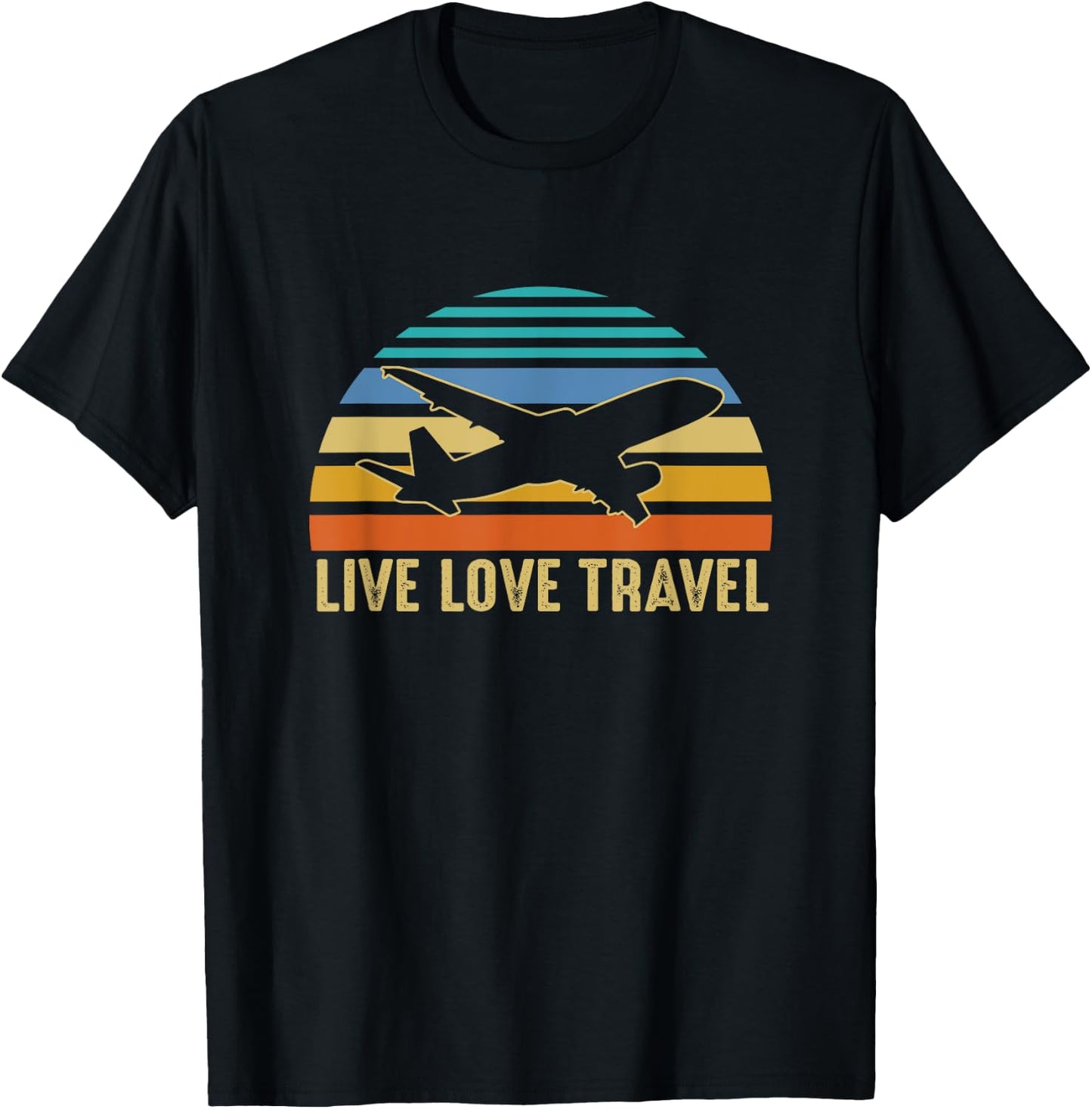 International Travelers World Travel Live Love Travel T-Shirt - T-Shirt | Black