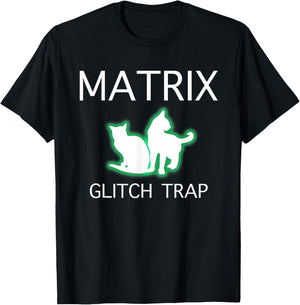 Cat Glitch Trap in Matrix Women T-Shirt - T-Shirt | Black