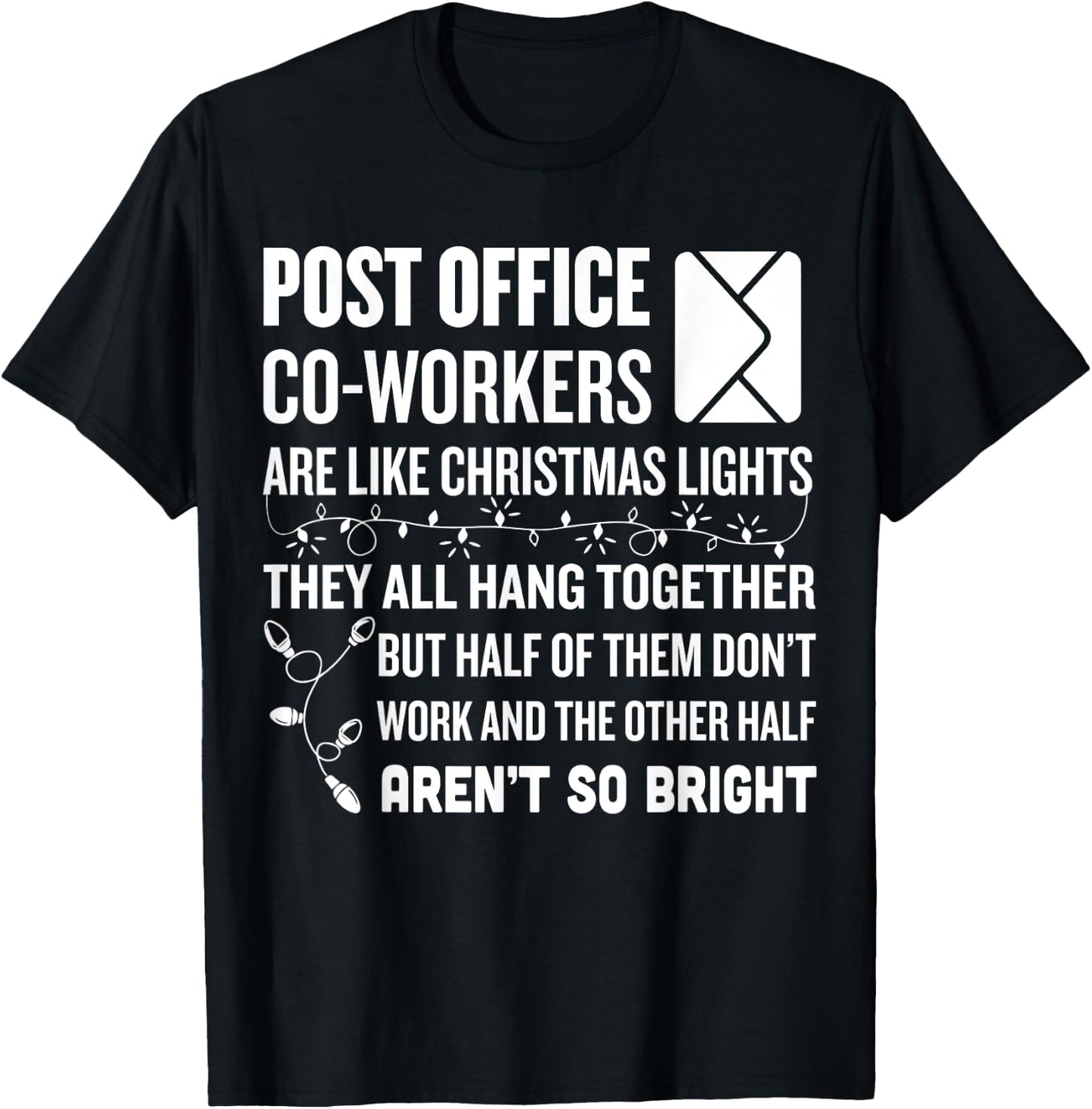 Funny Holiday Postal Worker Christmas Design T-Shirt - T-Shirt | Black