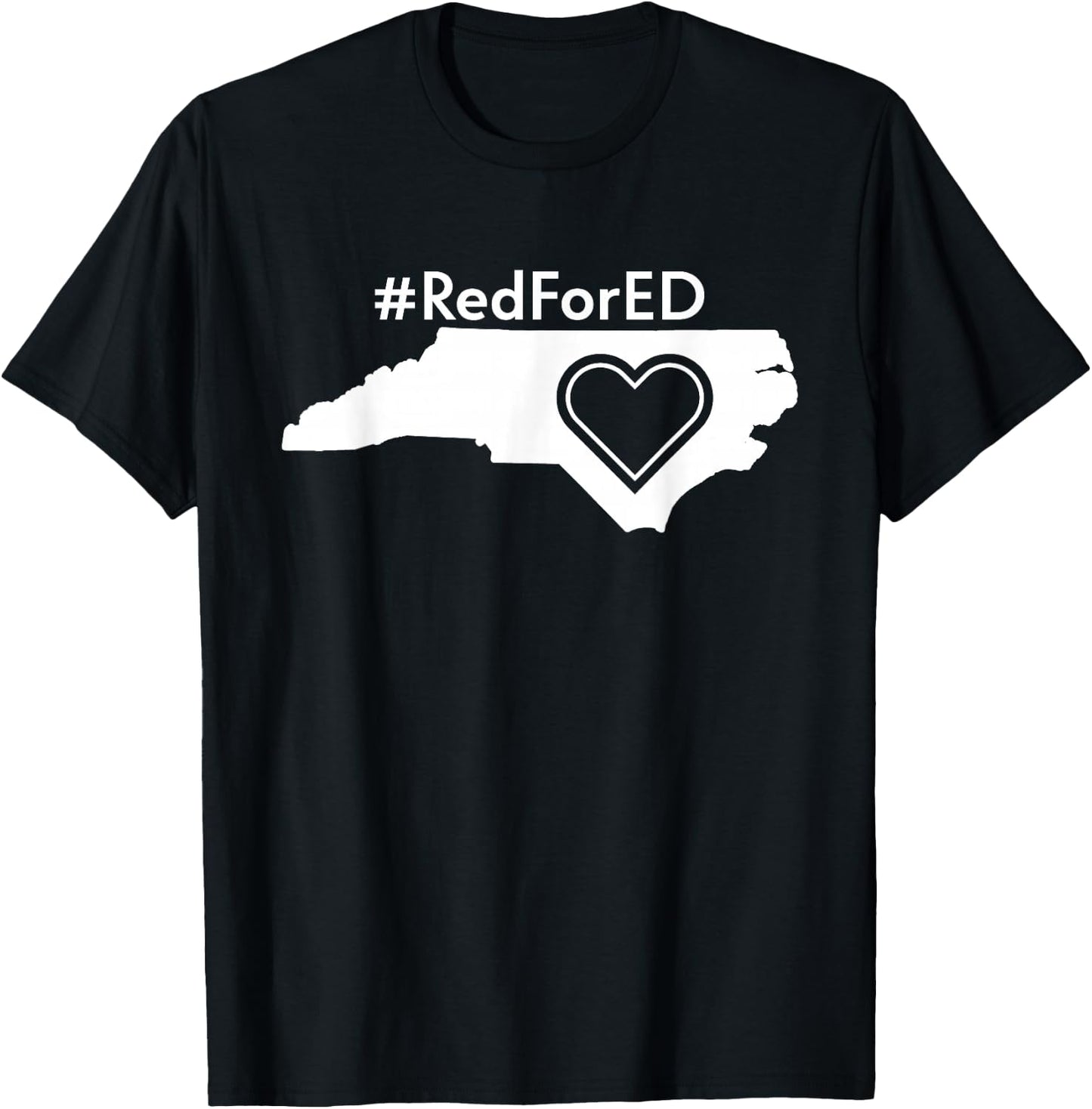 RedForEd Shirt North Carolina Red For Ed Teacher Protest NC T-Shirt - T-Shirt | Black