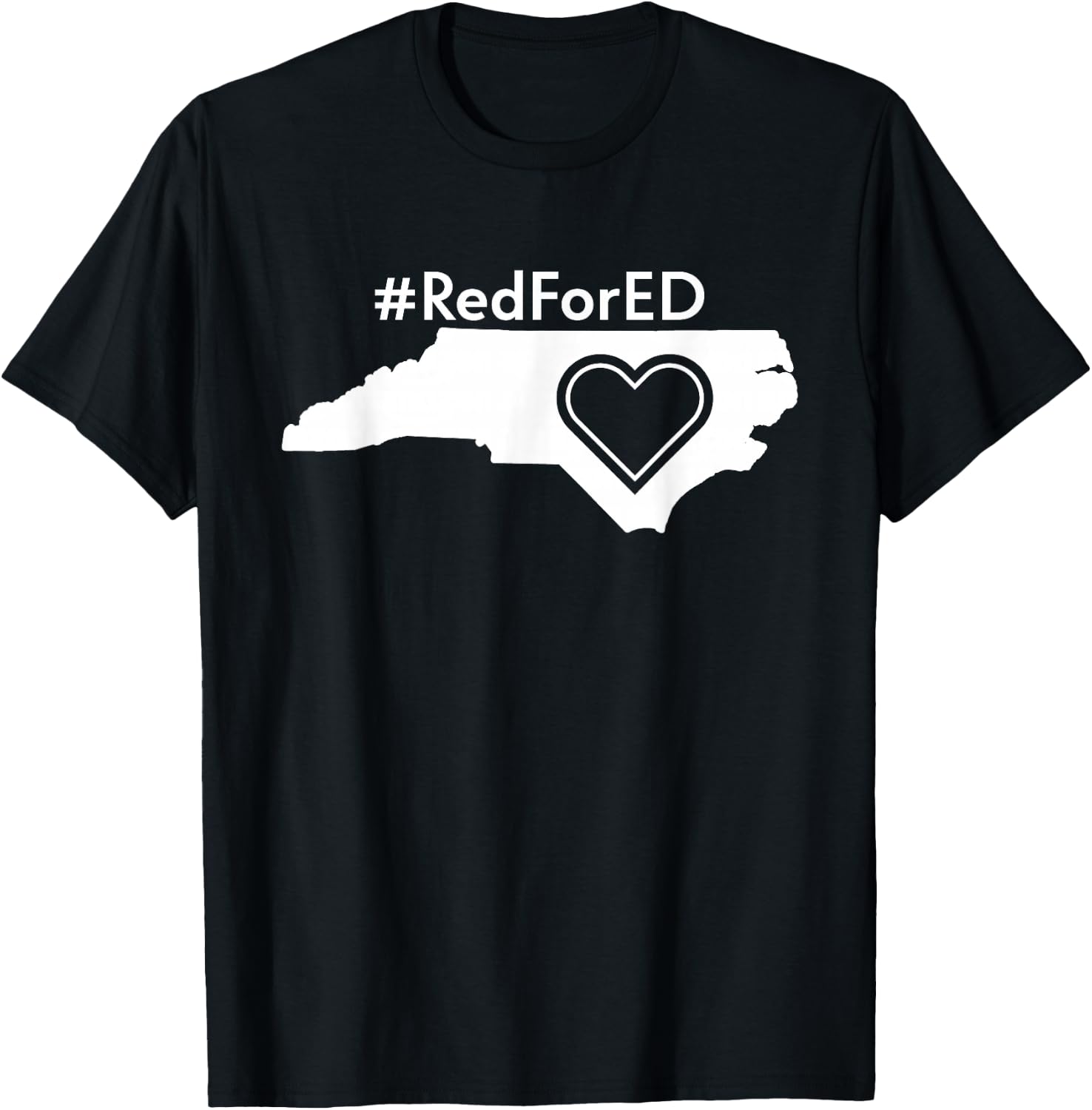 RedForEd Shirt North Carolina Red For Ed Teacher Protest NC T-Shirt - T-Shirt | Black
