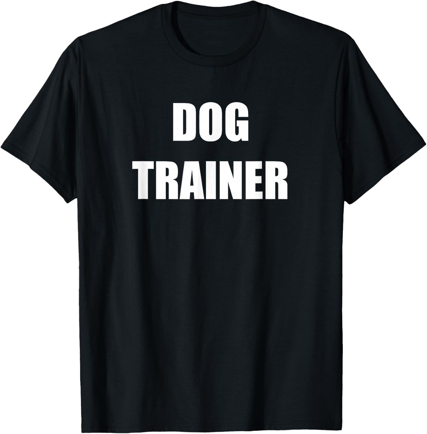 Dog Trainer Front Back Print Employees Official Uniform T-Shirt - T-Shirt | Black