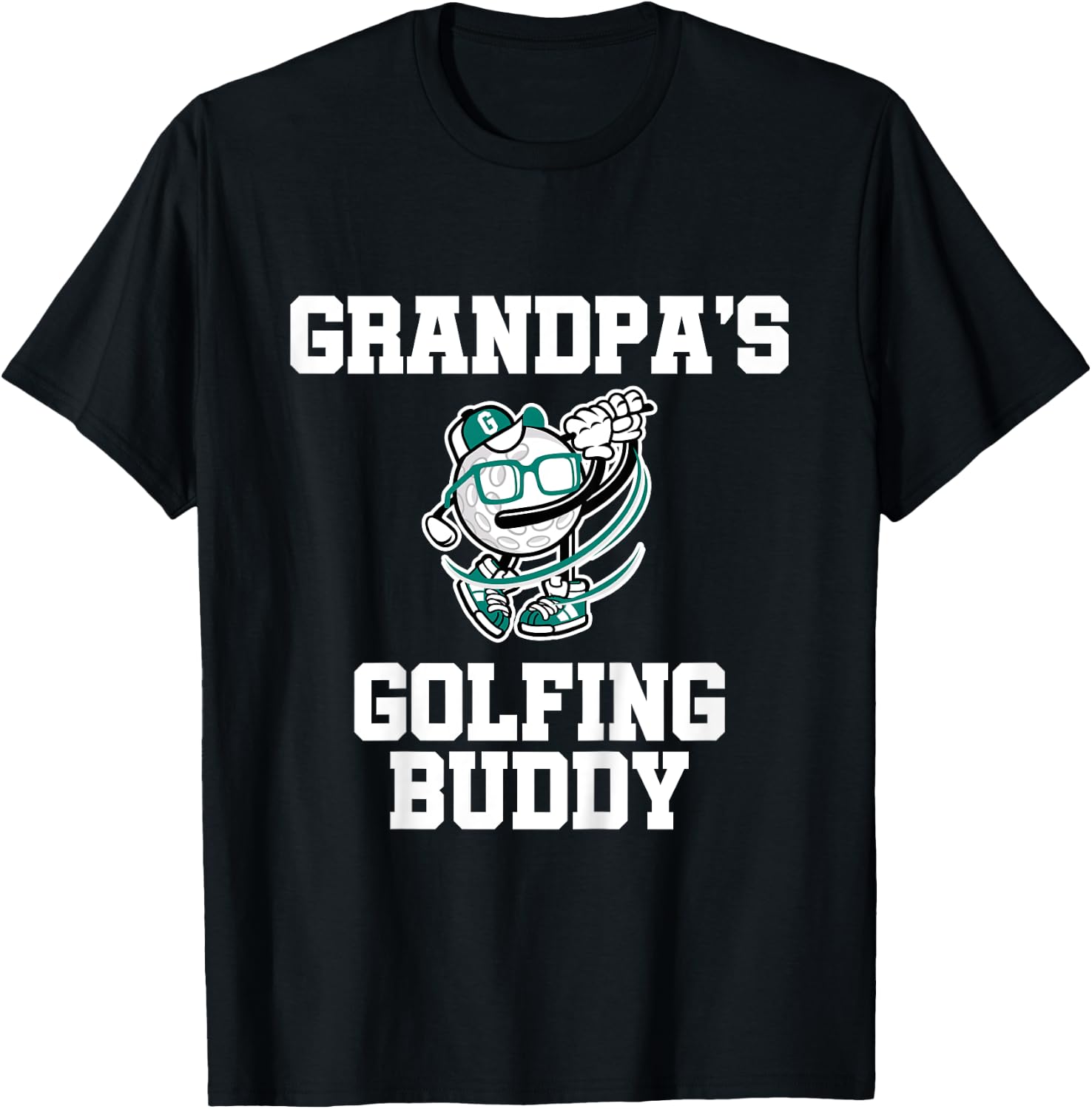 Grandpa's Golfing Buddy Golf Buddy T-Shirt - T-Shirt | Black