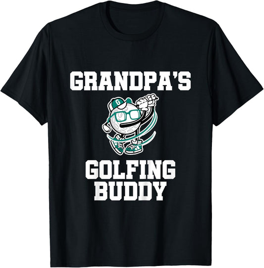 Grandpa's Golfing Buddy Golf Buddy T-Shirt - T-Shirt | Black