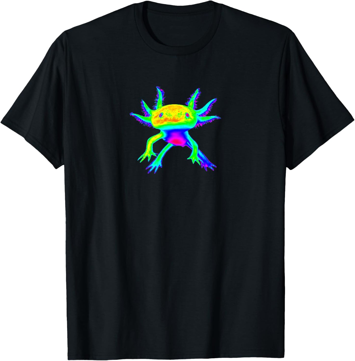 EDM Rave Shirt - Trippy Psychedelic Axolotl T-Shirt - T-Shirt | Black