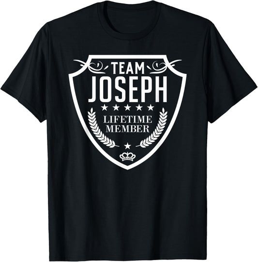 Team Joseph Lifetime Member Matching Family Crew Shirt T-Shirt - T-Shirt | Black