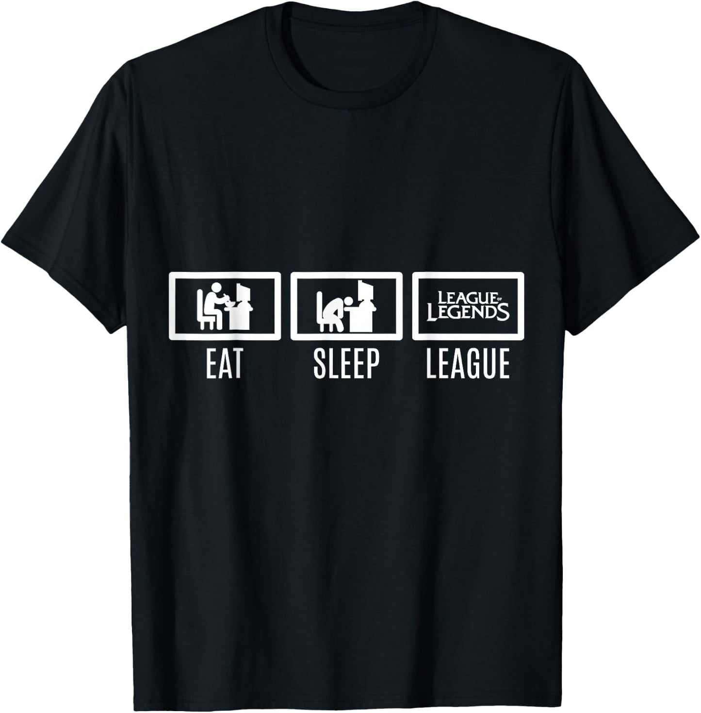 Eat Sleep League Repeat Challenger Shirt T-Shirt - T-Shirt | Black