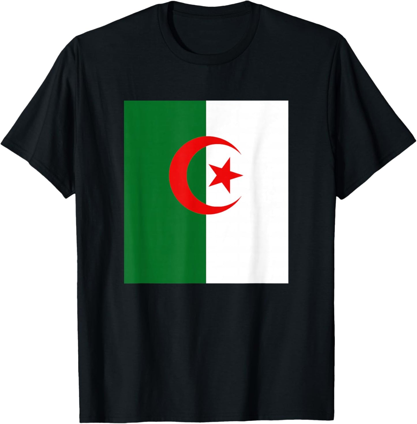 Flag of Algeria - Algerian Football Team Fans T-Shirt - T-Shirt | Black