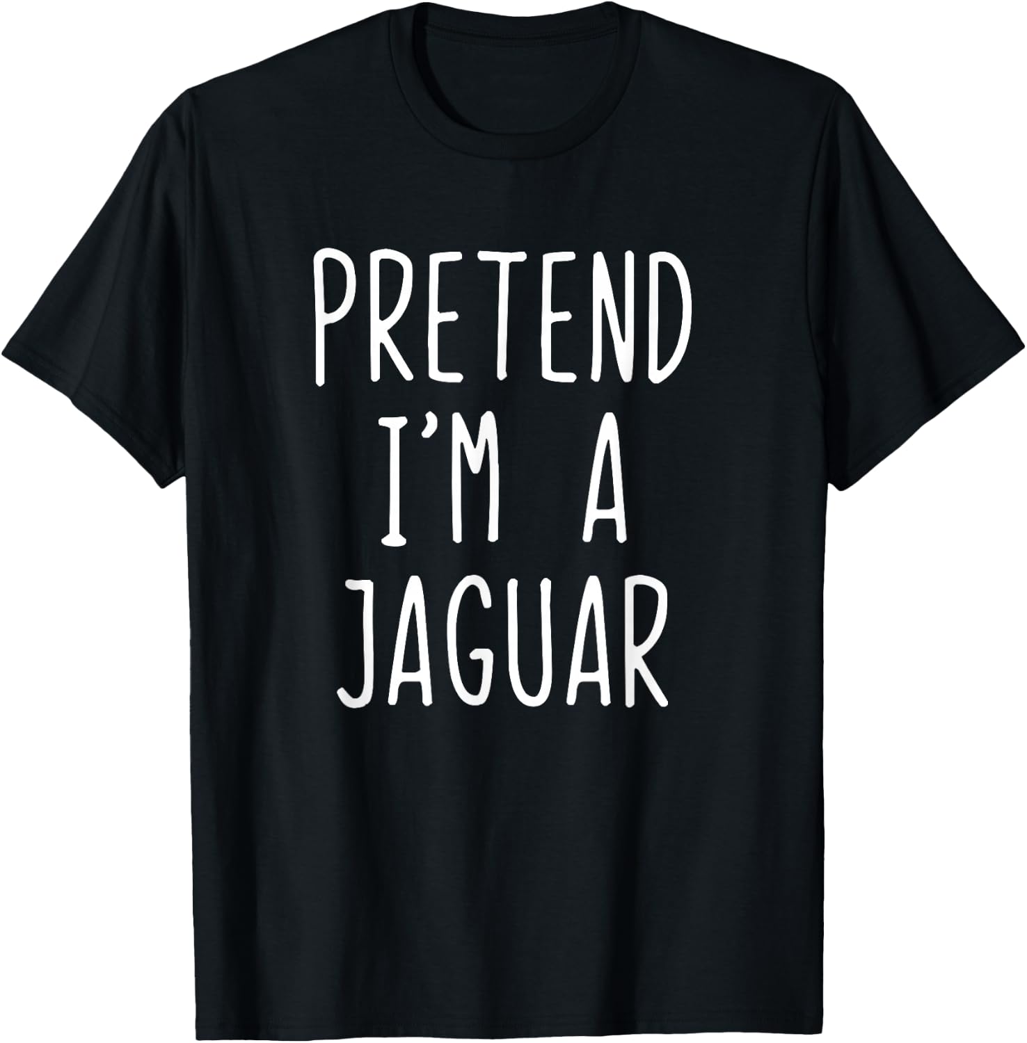 Pretend I'm A Jaguar Costume Halloween Funny Lazy Adult Kids T-Shirt - T-Shirt | Black