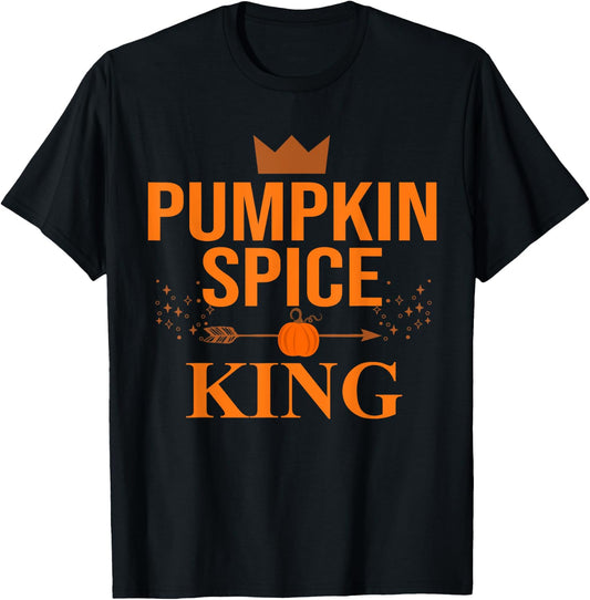 Pumpkin spice King Coffee Lover halloween & Thanksgiving T-Shirt - T-Shirt | Black