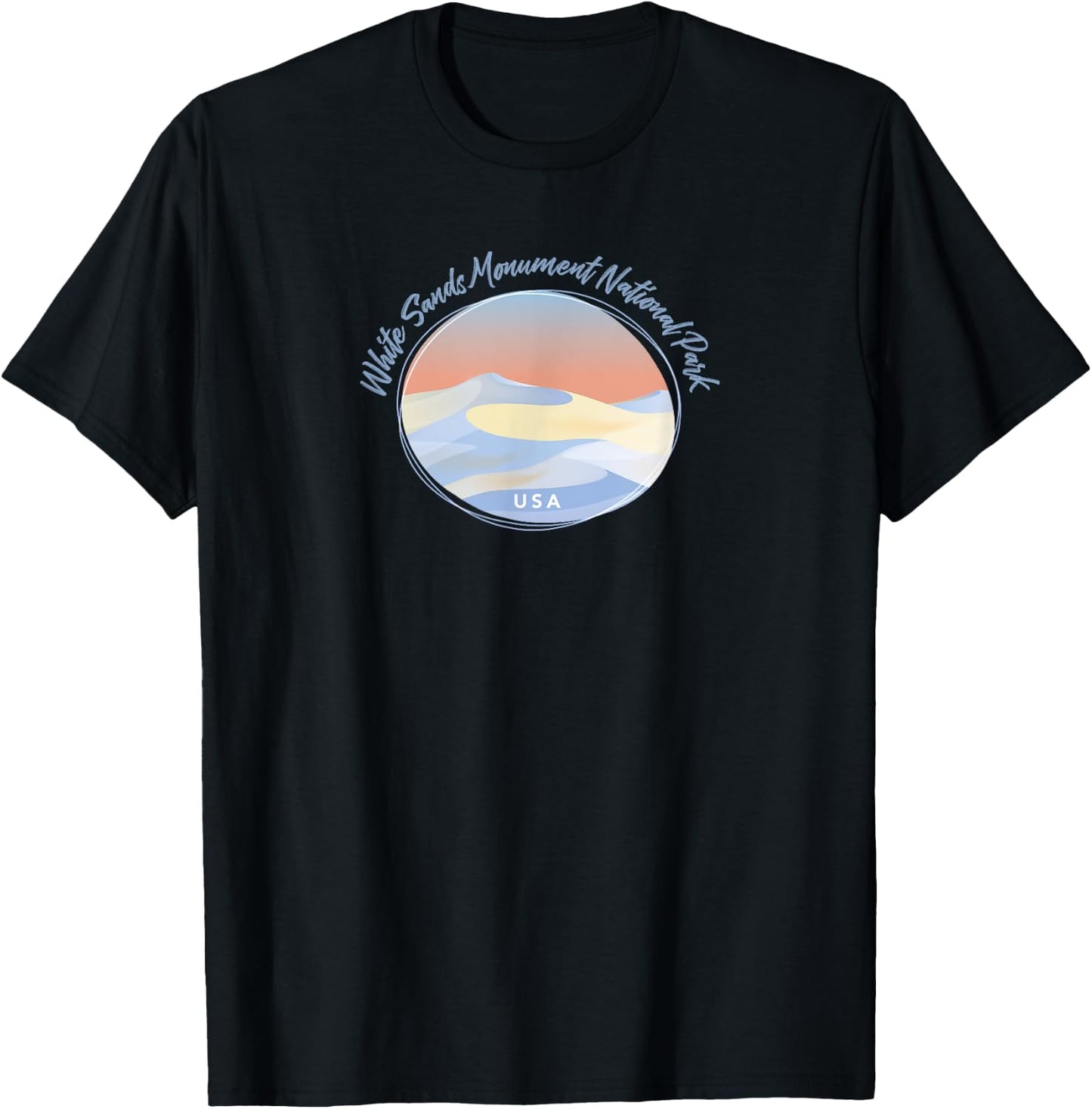 White Sands Moument National Park - United States of America T-Shirt - T-Shirt | Black