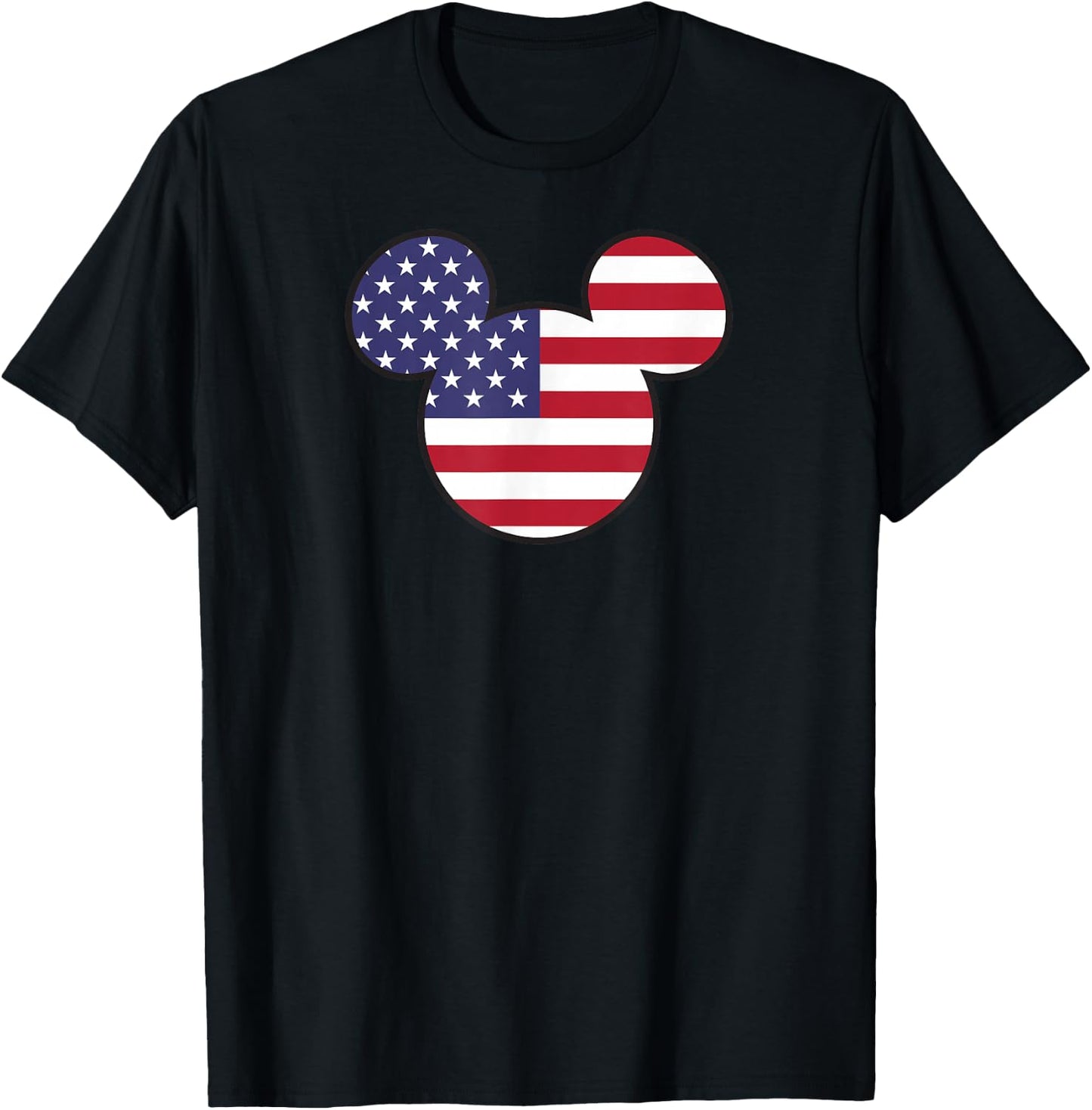 Disney Mickey American Flag T-Shirt - T-Shirt | Black