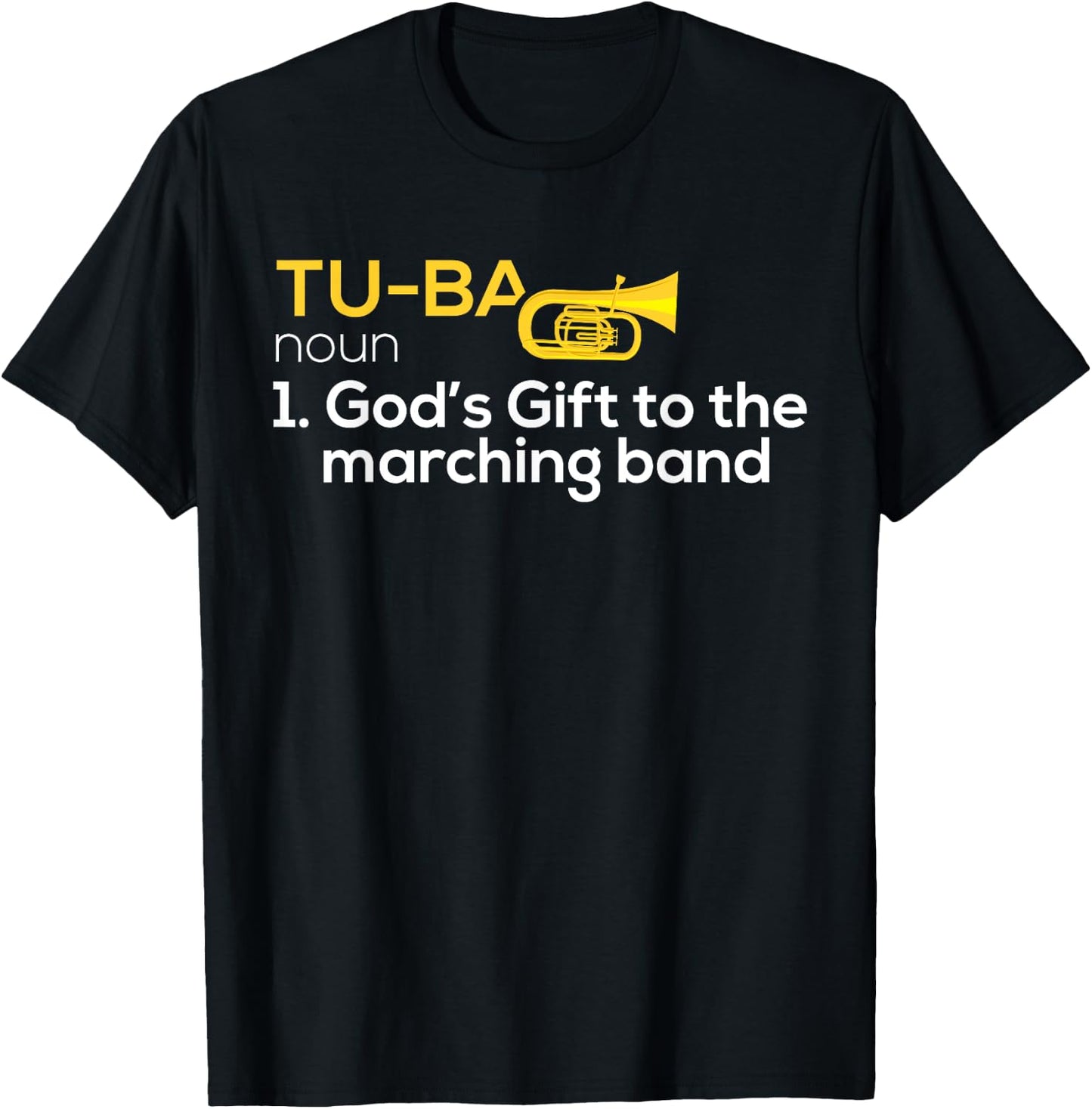 Tuba Player Shirt Marching Band Classical Music Gift Design T-Shirt - T-Shirt | Black