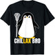 Lacrosse Penguin Funny LaX Team Lacrosse Christmas Pj T-Shirt - T-Shirt | Black