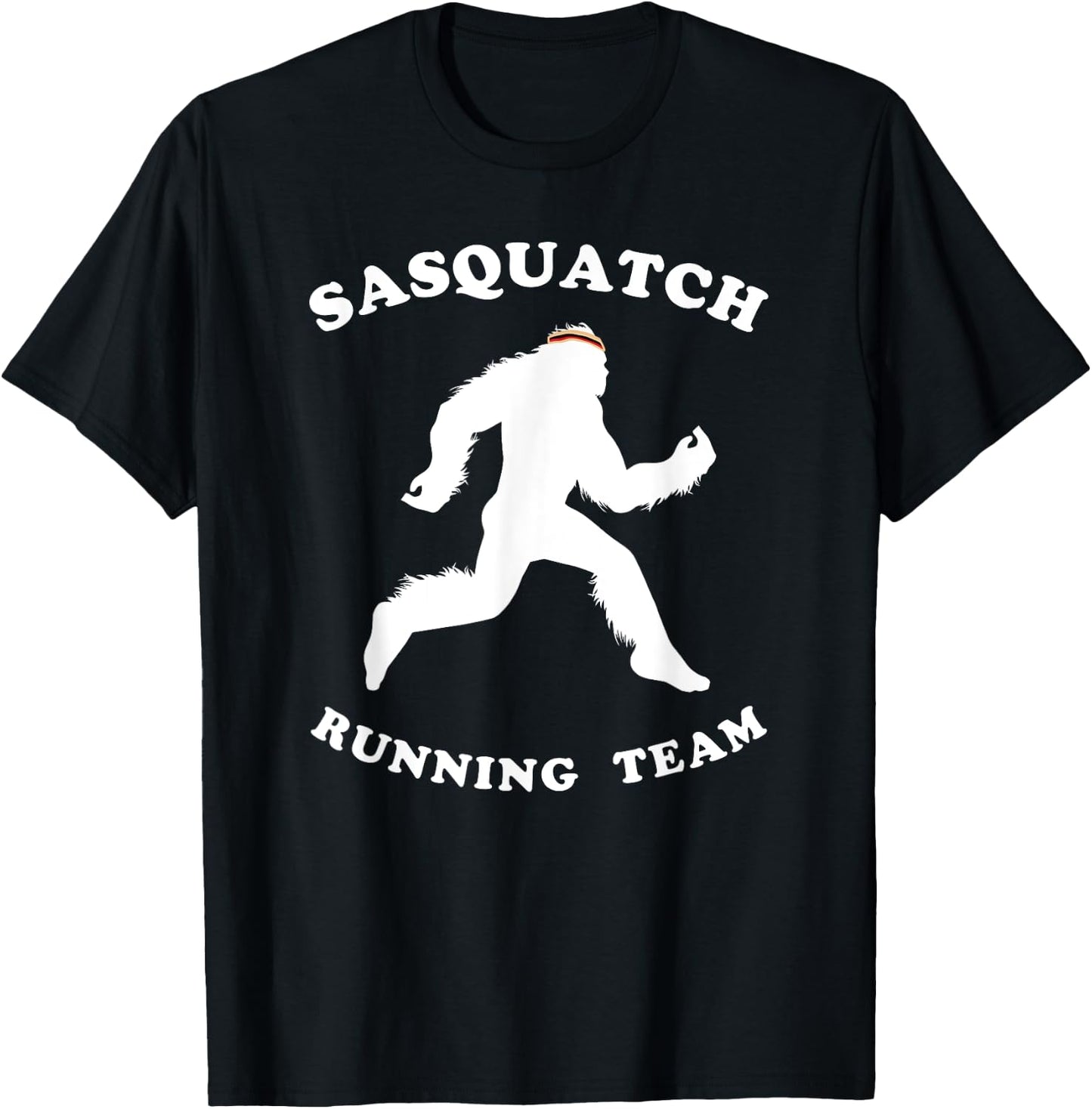 Sasquatch Running Team Shirt, Ape Man Marathon Runner T-Shirt - T-Shirt | Black