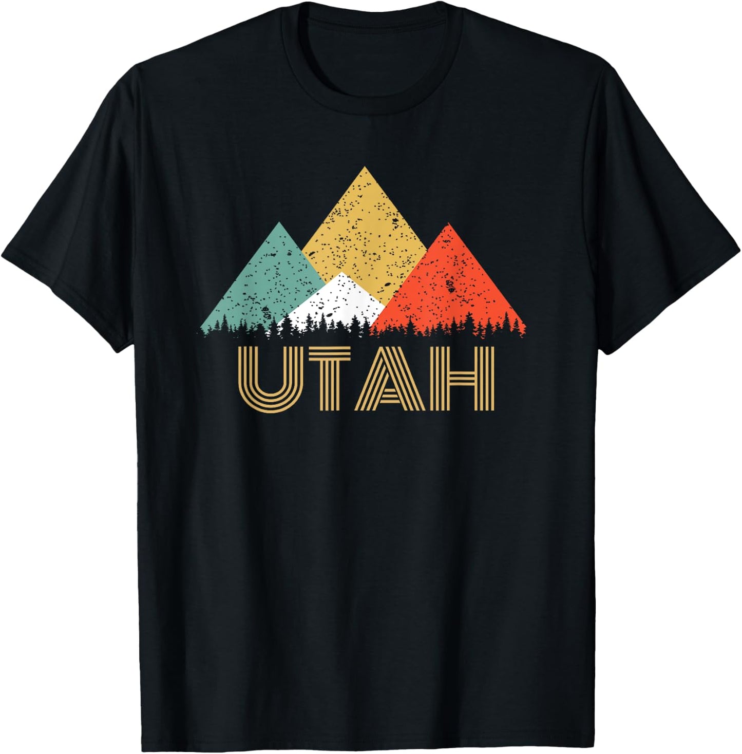 Retro Utah Mountain T Shirt Women and Kids T-Shirt - T-Shirt | Black