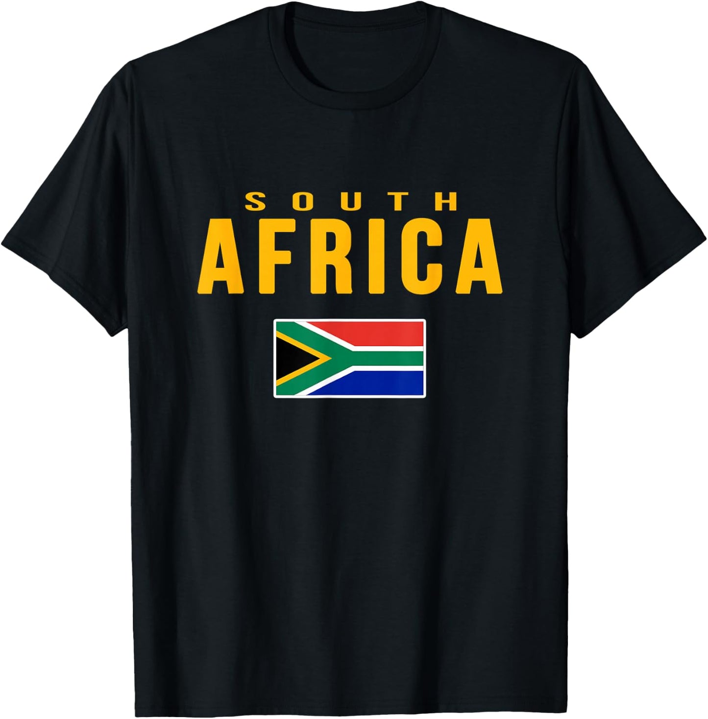 South Africa South African Flag T-Shirt - T-Shirt | Black