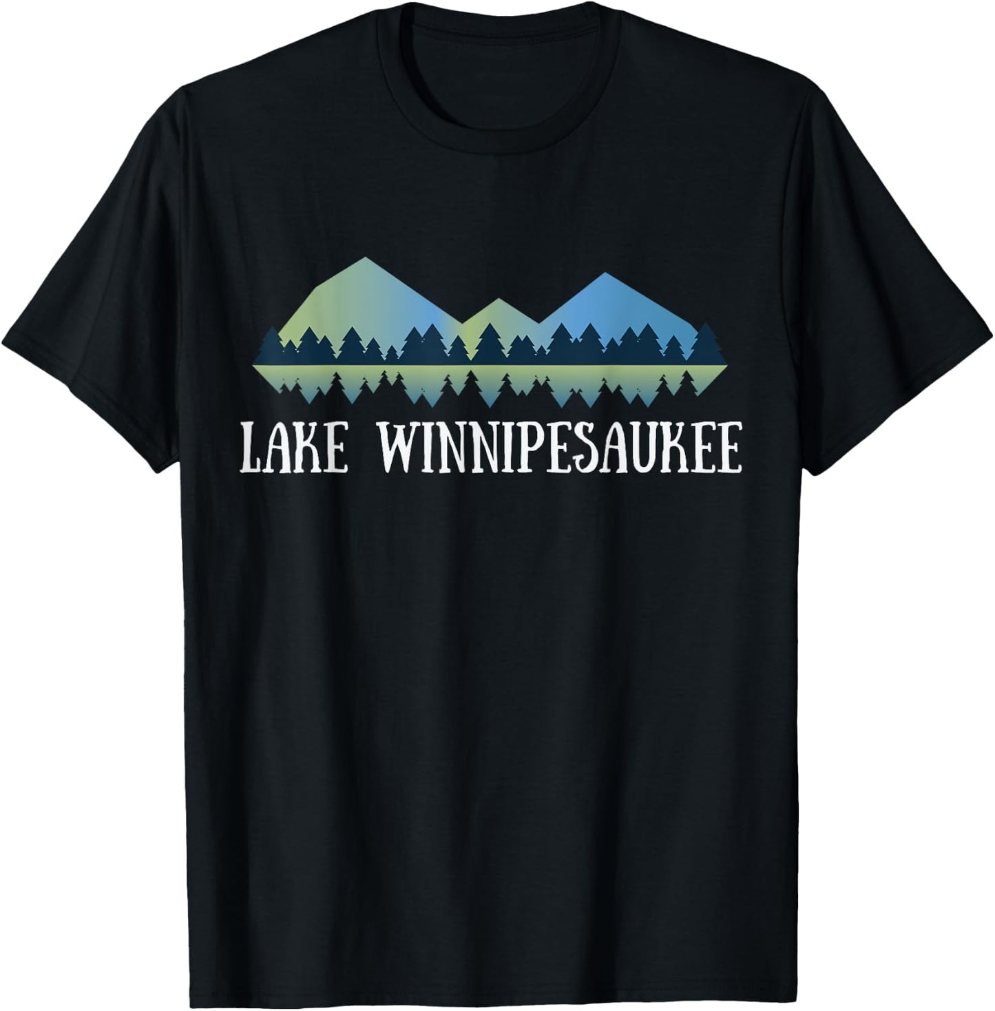 New Hampshire Lake Shirt | Lake Winnipesaukee T-Shirt - T-Shirt | Black