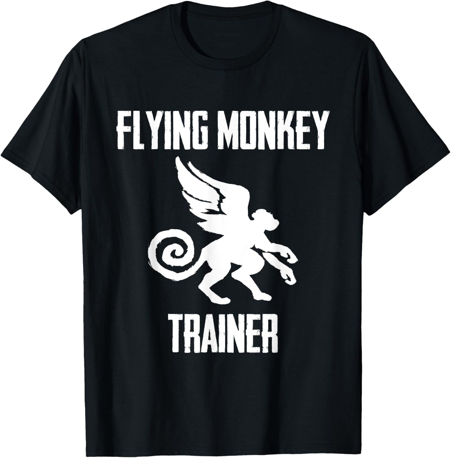 Flying Monkey Trainer Cute Monkies Animal Lover T-Shirt - T-Shirt | Black