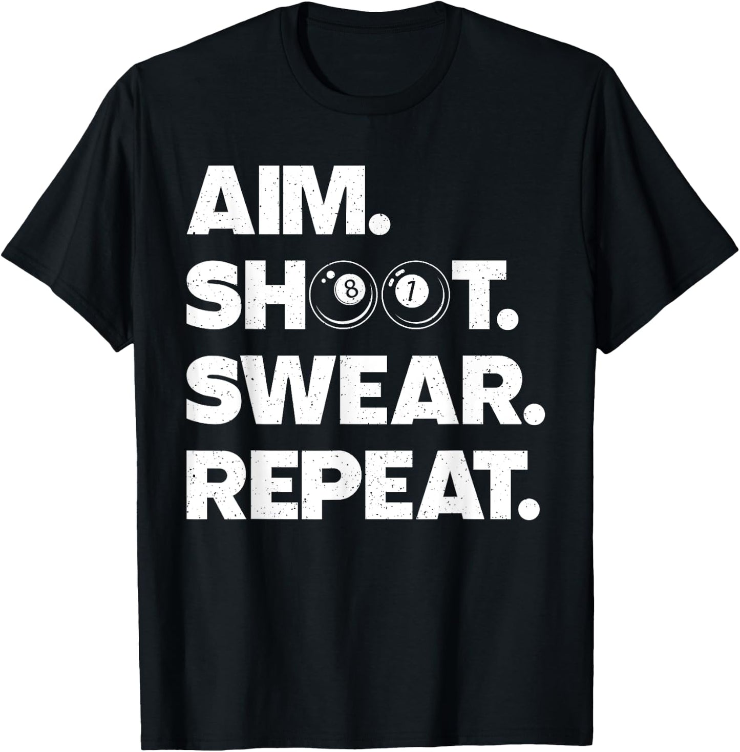 Funny Pool Art Women Billiards Lover Pool Player T-Shirt - T-Shirt | Black
