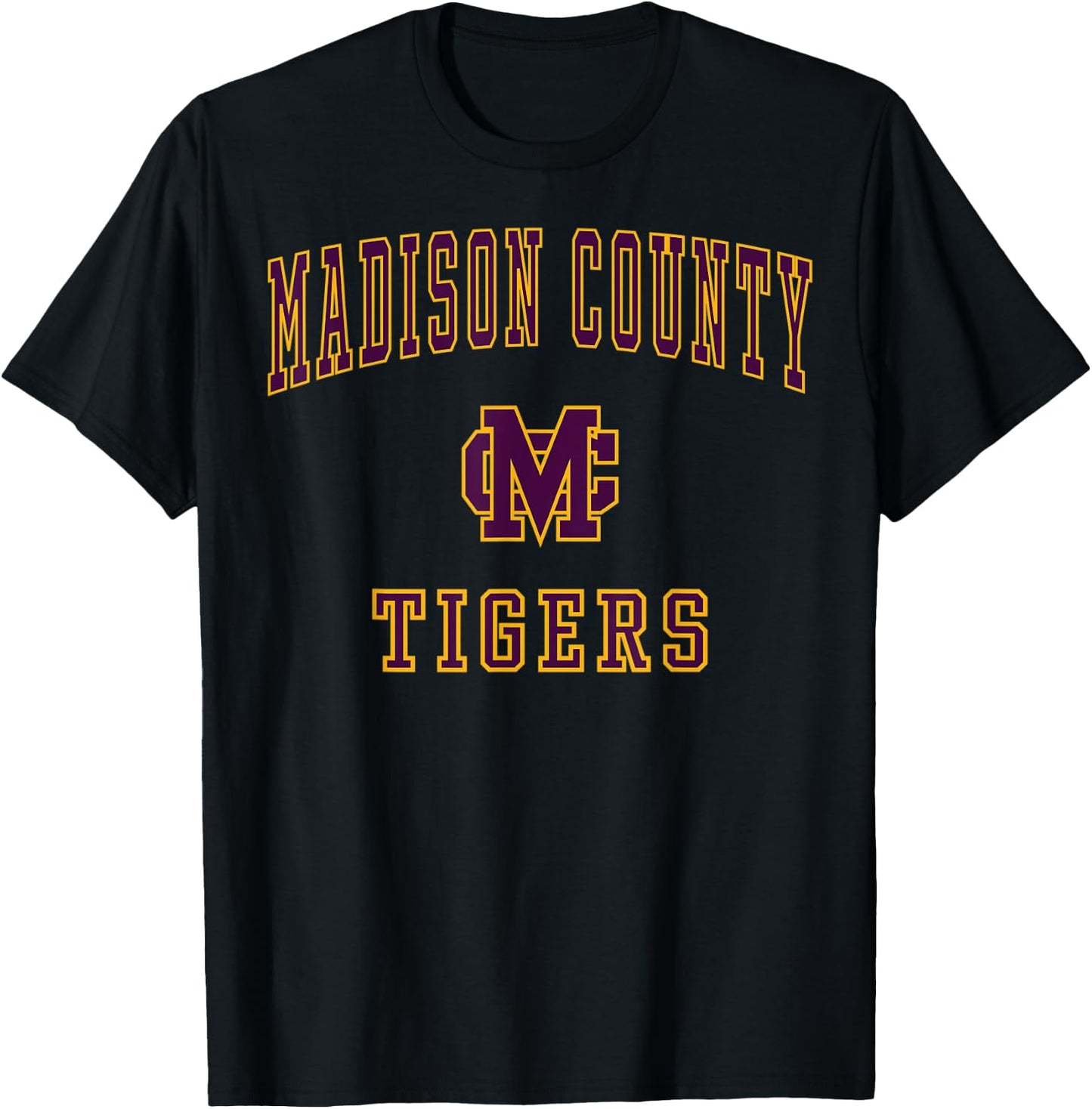 Madison County High School Tigers C1 T-Shirt - T-Shirt | Black