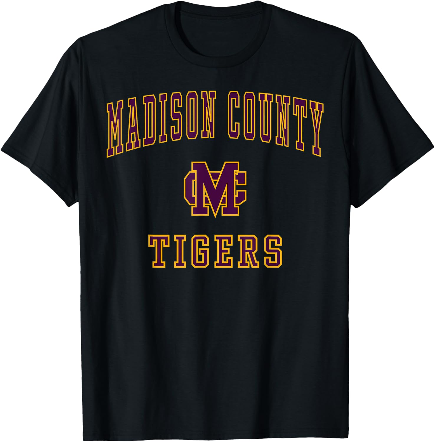 Madison County High School Tigers C1 T-Shirt - T-Shirt | Black