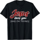 Jesus Loves You (And I'm Trying) Funny Christian T-Shirt - T-Shirt | Black