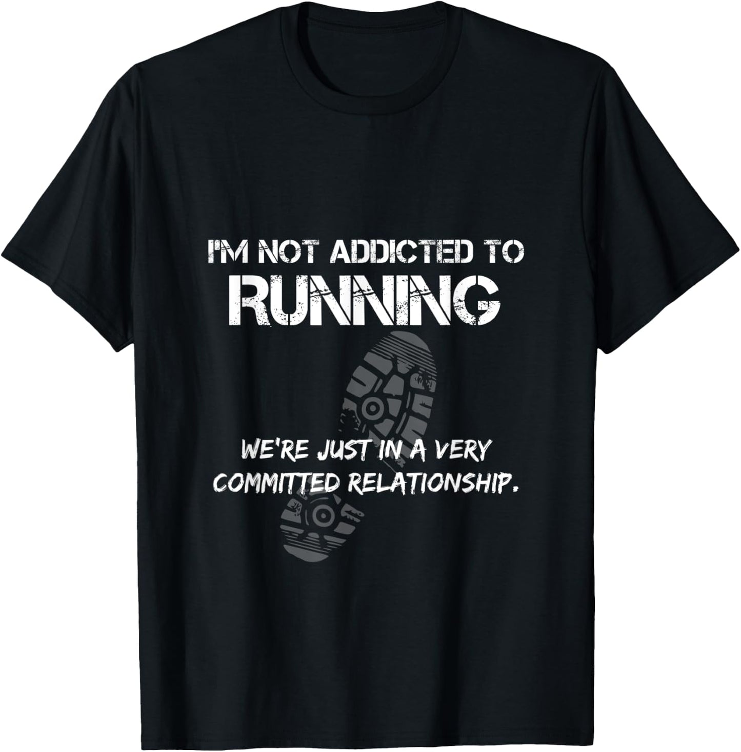 Funny Running - Not Addicted To Running T-Shirt - T-Shirt | Black