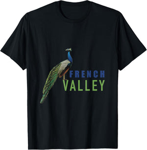 Peacock French Valley T-Shirt - T-Shirt | Black