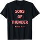 Sons Of Thunder Zebedee James and John Mark 3:17 Bible T-Shirt - T-Shirt | Black