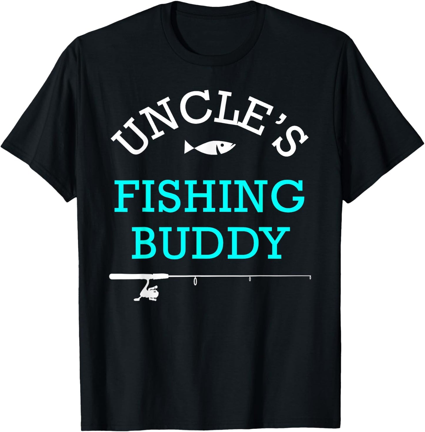 Uncles Fishing Buddy Shirt Cute Kids Gift T-Shirt - T-Shirt | Black