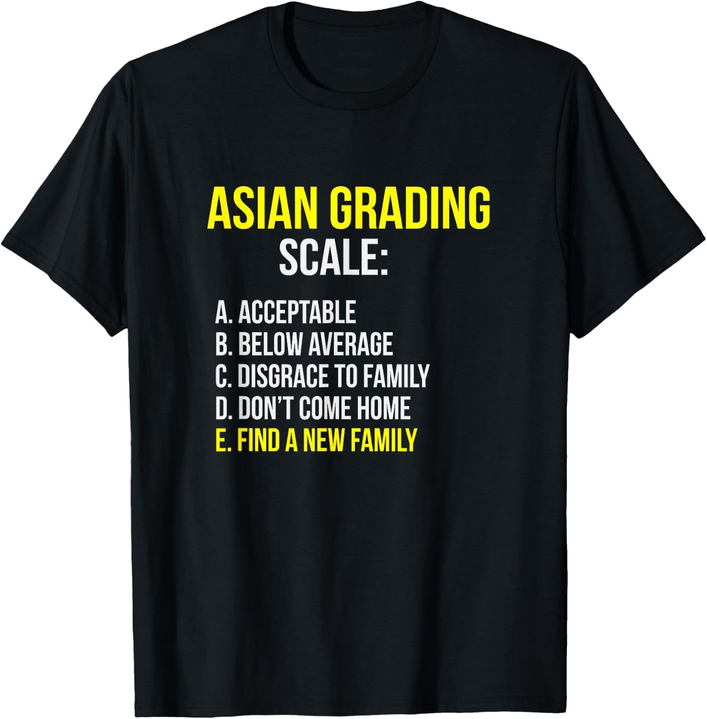 Asian Grades Career Student Funny Tiger Parenting T-Shirt - T-Shirt | Black