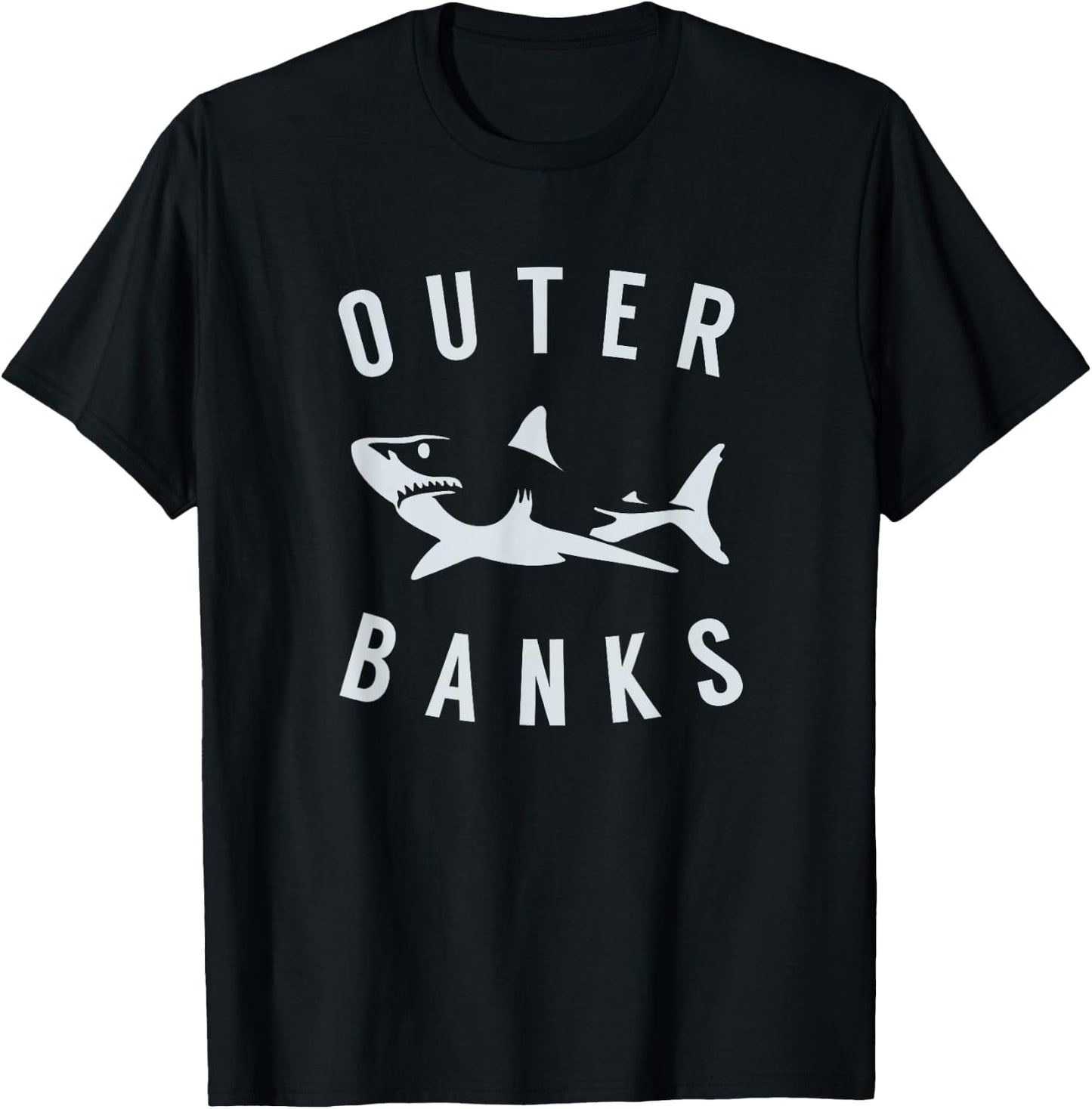 Outer Banks NC T Shirt OBX Shark Souvenirs North Carolina T-Shirt - T-Shirt | Black