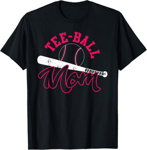 ball Mom Shirt | Cute Play T-Ball Women Gift T-Shirt - T-Shirt | Black