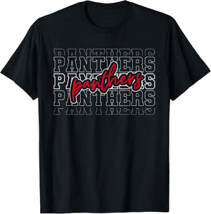 Vintage Panthers School Sports Name Spirit Back To School T-Shirt - T-Shirt | Black